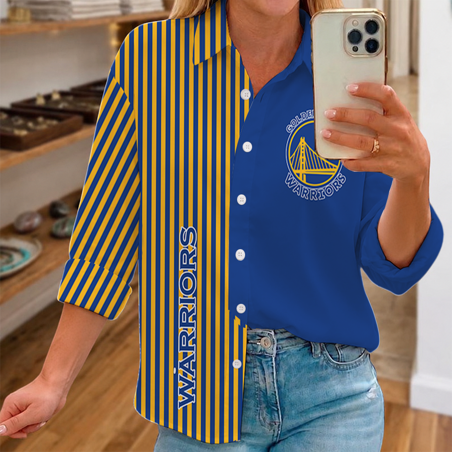 LIMITED EDITION - NEW CUSTOMIZED NBA12 GSW GOLDEN STATE WARRIORS WOMEN CASUAL SHIRT FOR FAN
