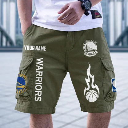 [HOT DEAL] NEW CUSTOMIZED NBA12 GSW GOLDEN STATE WARRIORS CARGO SHORTS