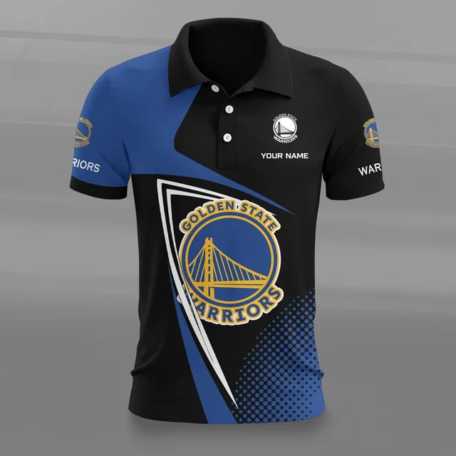 [HOT DEAL] NEW CUSTOMIZED NBA12 GSW GOLDEN STATE WARRIORS POLO SHIRT