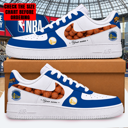 LIMITED EDITION - NEW CUSTOMIZED NBA12 GSW GOLDEN STATE WARRIORS AF1 SHOES