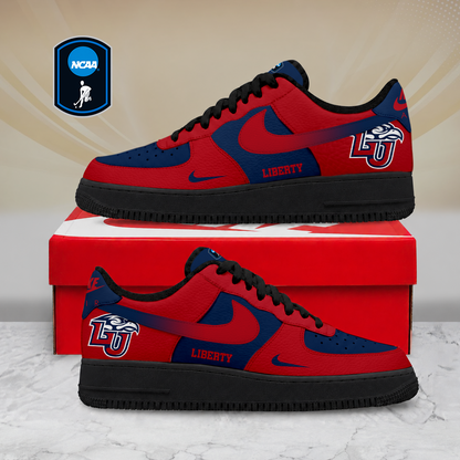 LIMITED EDITION - NEW CUSTOMIZED NCAA CFH12 LIF LIBERTY FLAMES AF1 SHOES