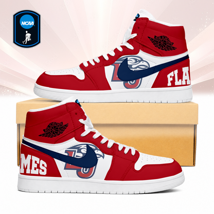 LIMITED EDITION - NEW CUSTOMIZED NCAA CFH12 LIF LIBERTY FLAMES AIR JORDAN SNEAKERS