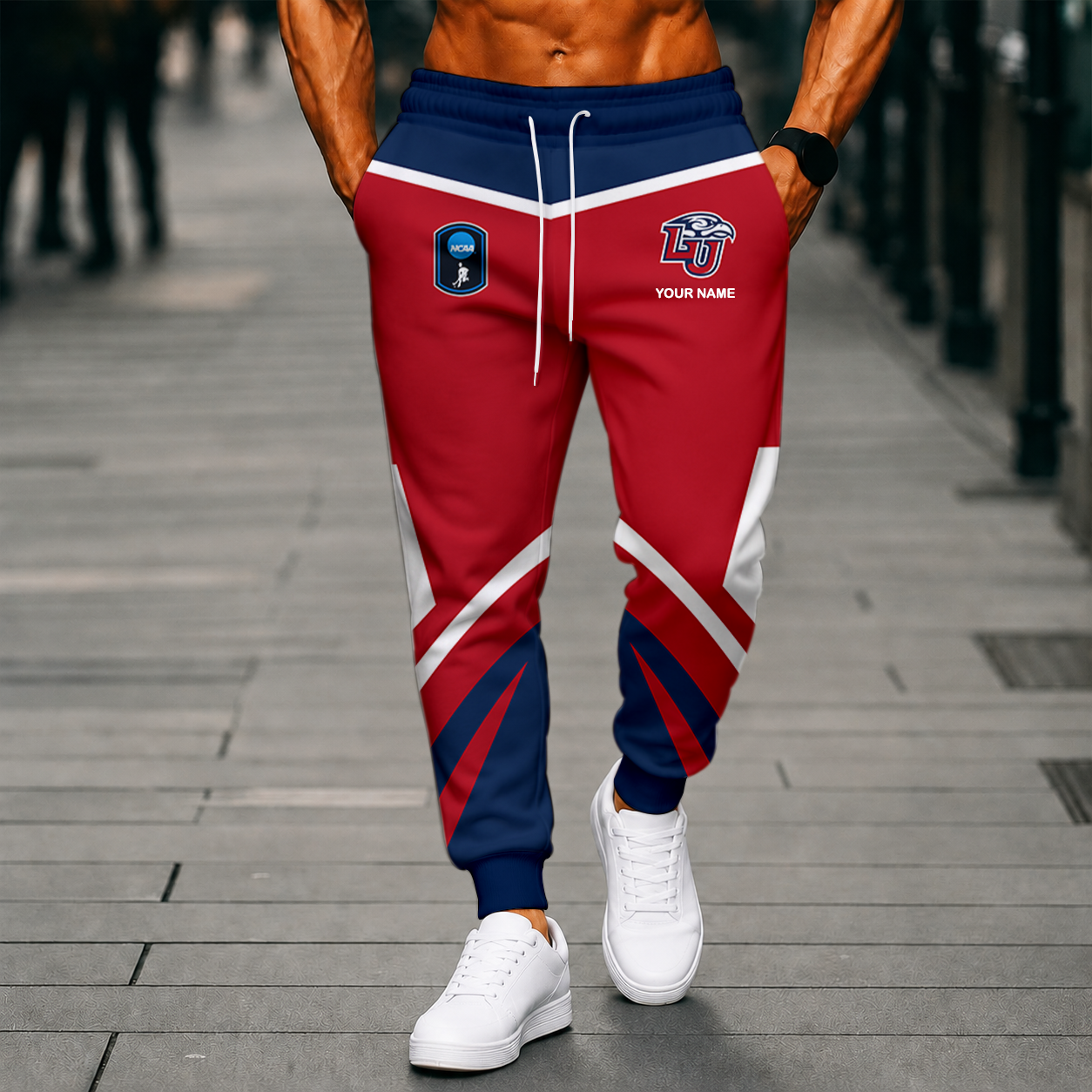 LIMITED EDITION - NEW CUSTOMIZED NCAA CFH12 LIF LIBERTY FLAMES SWEATPANTS