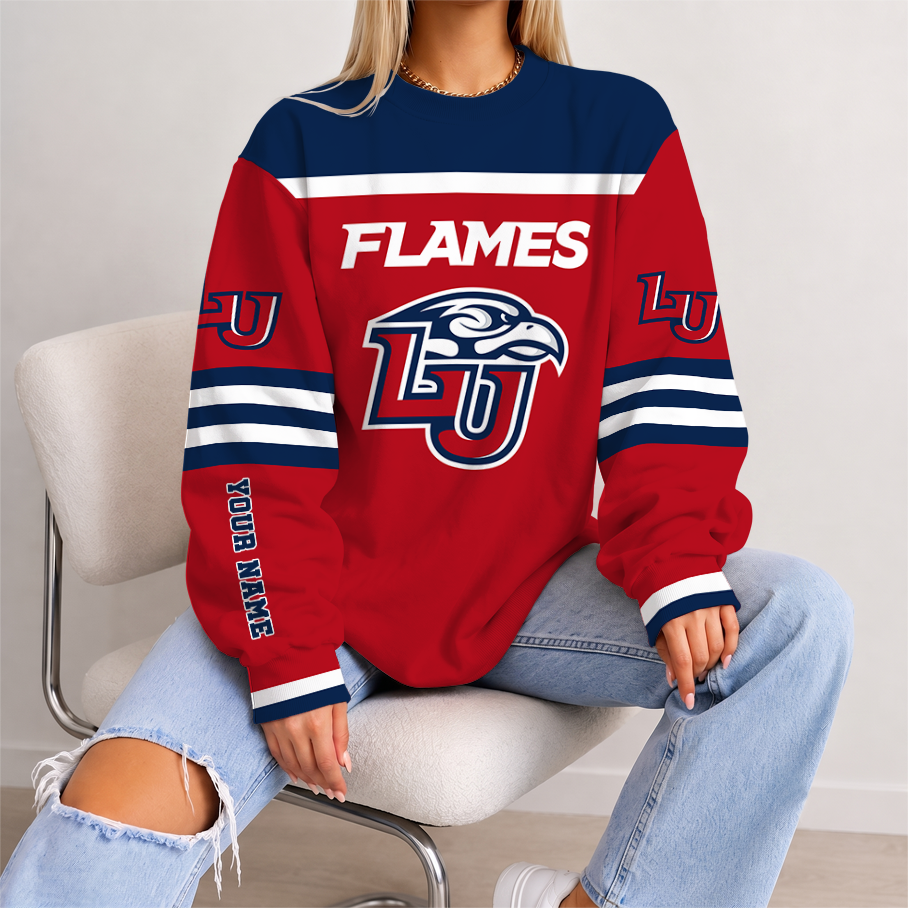 [FAN FAVORITE] NEW CUSTOMIZED NCAA CFH12 LIF LIBERTY FLAMES UNISEX SWEATSHIRT