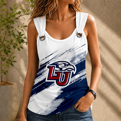 [FAN FAVORITE] NEW CUSTOMIZED NCAA CFH12 LIF LIBERTY FLAMES O-RING SHOULDER TANK TOP