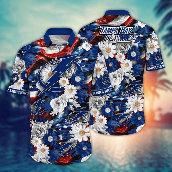 VIRAL EDITION - NEW CUSTOMIZED NHL12 TPL TAMPA BAY LIGHTNING INDEPENDENCE DAY UNISEX HAWAIIAN SHIRT
