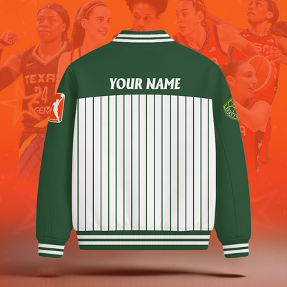 [FAN FAVORITE] NEW CUSTOMIZED WNBA12 STS SEATTLE STORM BASEBALL JACKET