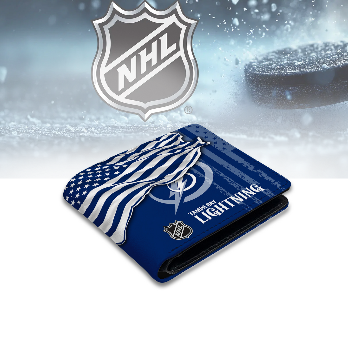 [SUPER SALE ] NEW CUSTOMIZED NHL12 TPL TAMPA BAY LIGHTNING LEATHER WALLET
