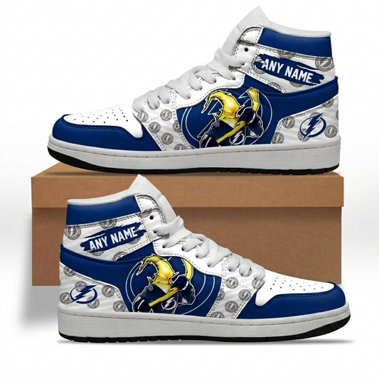 VIRAL EDITION - NEW CUSTOMIZED NHL12 TPL TAMPA BAY LIGHTNING AIR JORDAN SNEAKERS