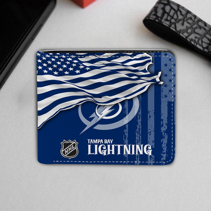 [SUPER SALE ] NEW CUSTOMIZED NHL12 TPL TAMPA BAY LIGHTNING LEATHER WALLET