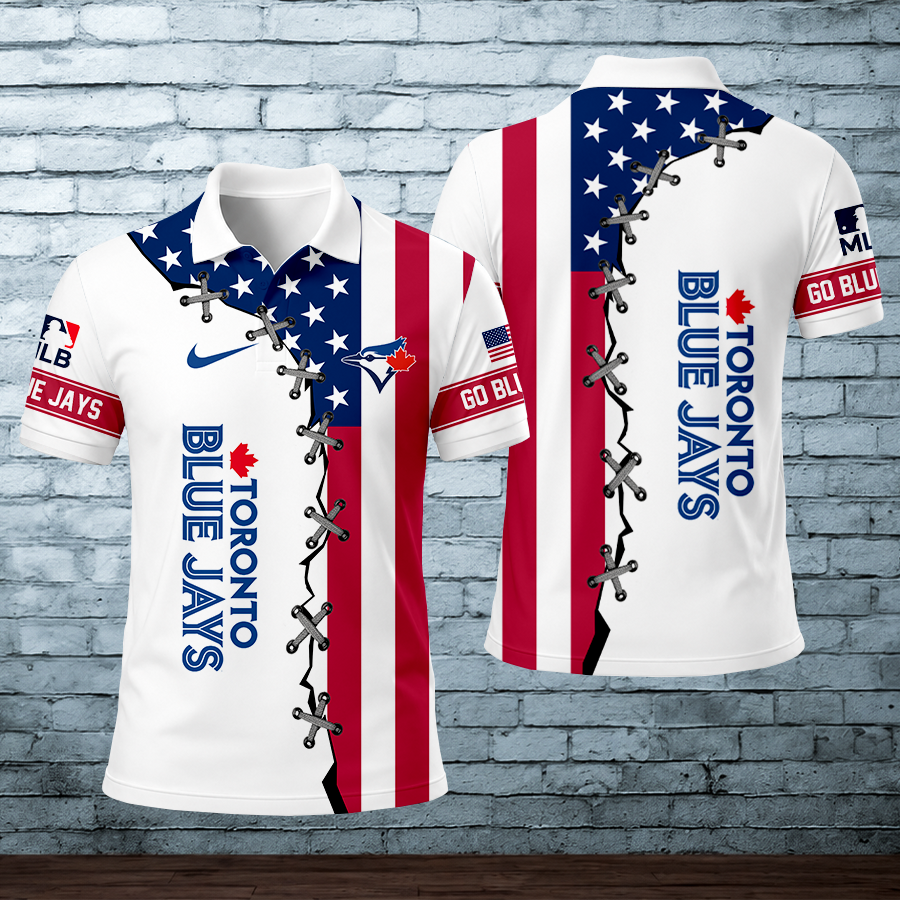 LIMITED EDITION - NEW CUSTOMIZED MLB12 TBJ TORONTO BLUE JAYS POLO SHIRT