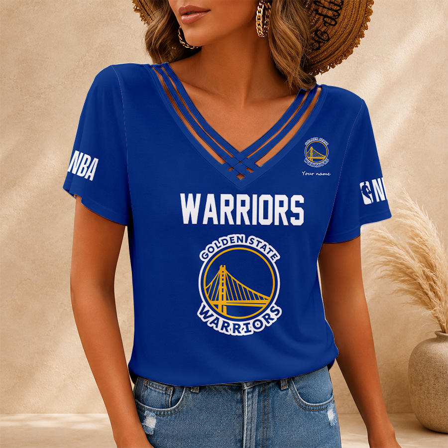 [HOT DEAL] NEW CUSTOMIZED NBA12 GSW GOLDEN STATE WARRIORS V-NECK SHIRT