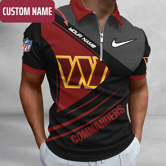 VIRAL EDITION - NEW CUSTOMIZED NFL12 WTC WASHINGTON COMMANDERS POLO SHIRT, ZIP POLO SHIRT & T-SHIRTS