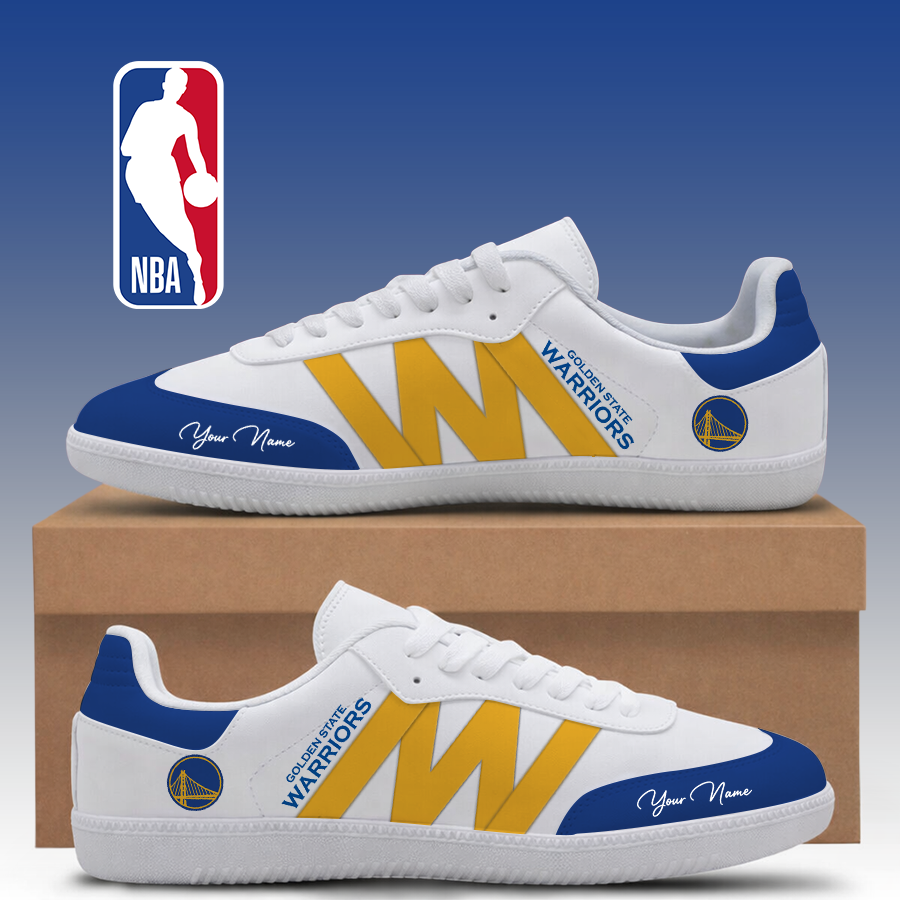 LIMITED EDITION - NEW CUSTOMIZED NBA12 GSW GOLDEN STATE WARRIORS CLASSIC SNEAKERS