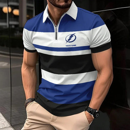 EXCLUSIVE EDITION - NEW CUSTOMIZED NHL12 TPL TAMPA BAY LIGHTNING POLO SHIRT, ZIP POLO SHIRT & T-SHIRTS