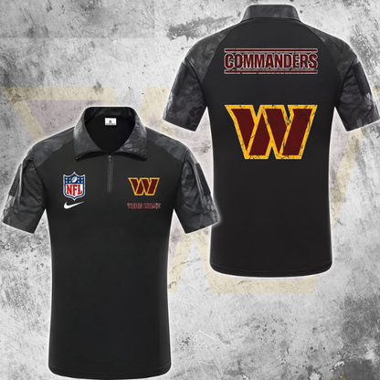 ELITE EDITION - NEW CUSTOMIZED NFL12 WTC WASHINGTON COMMANDERS POLO SHIRT, ZIP POLO SHIRT & T-SHIRTS