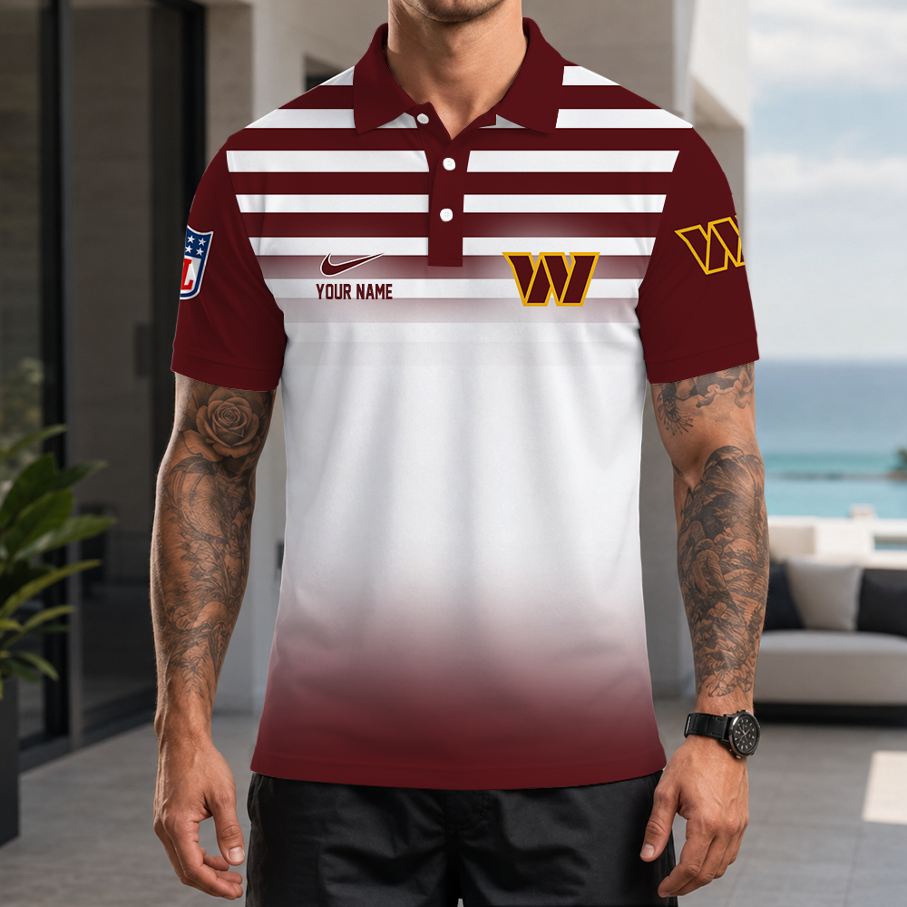 [SPECIAL OFFER] NEW CUSTOMIZED NFL12 WTC WASHINGTON COMMANDERS POLO SHIRT