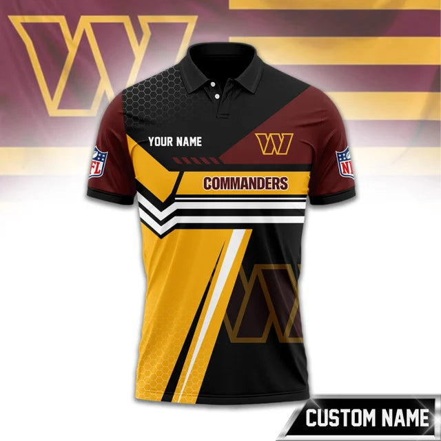 SPECIAL EDITION - NEW CUSTOMIZED NFL12 WTC WASHINGTON COMMANDERS POLO SHIRT, ZIP POLO SHIRT & T-SHIRTS