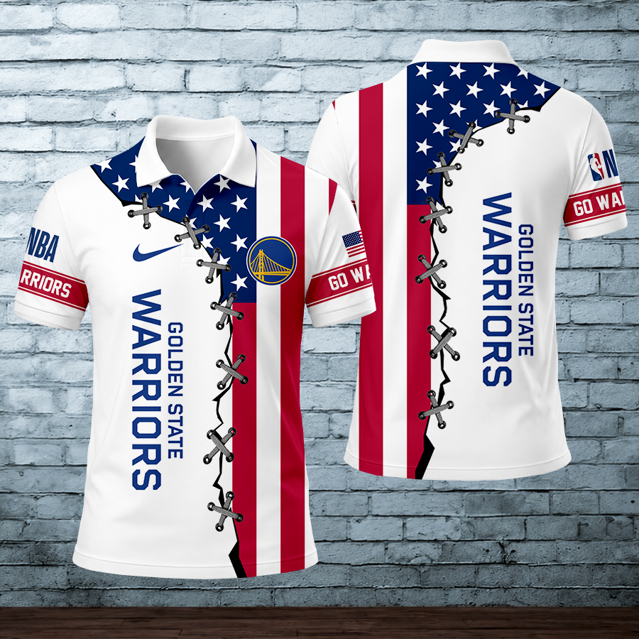 LIMITED EDITION - NEW CUSTOMIZED NBA12 GSW GOLDEN STATE WARRIORS POLO SHIRT