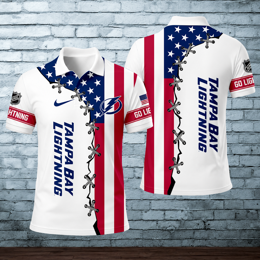 LIMITED EDITION - NEW CUSTOMIZED NHL12 TPL TAMPA BAY LIGHTNING POLO SHIRT