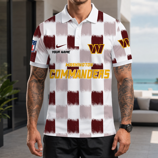 [SPECIAL OFFER] NEW CUSTOMIZED NFL12 WTC WASHINGTON COMMANDERS POLO SHIRT