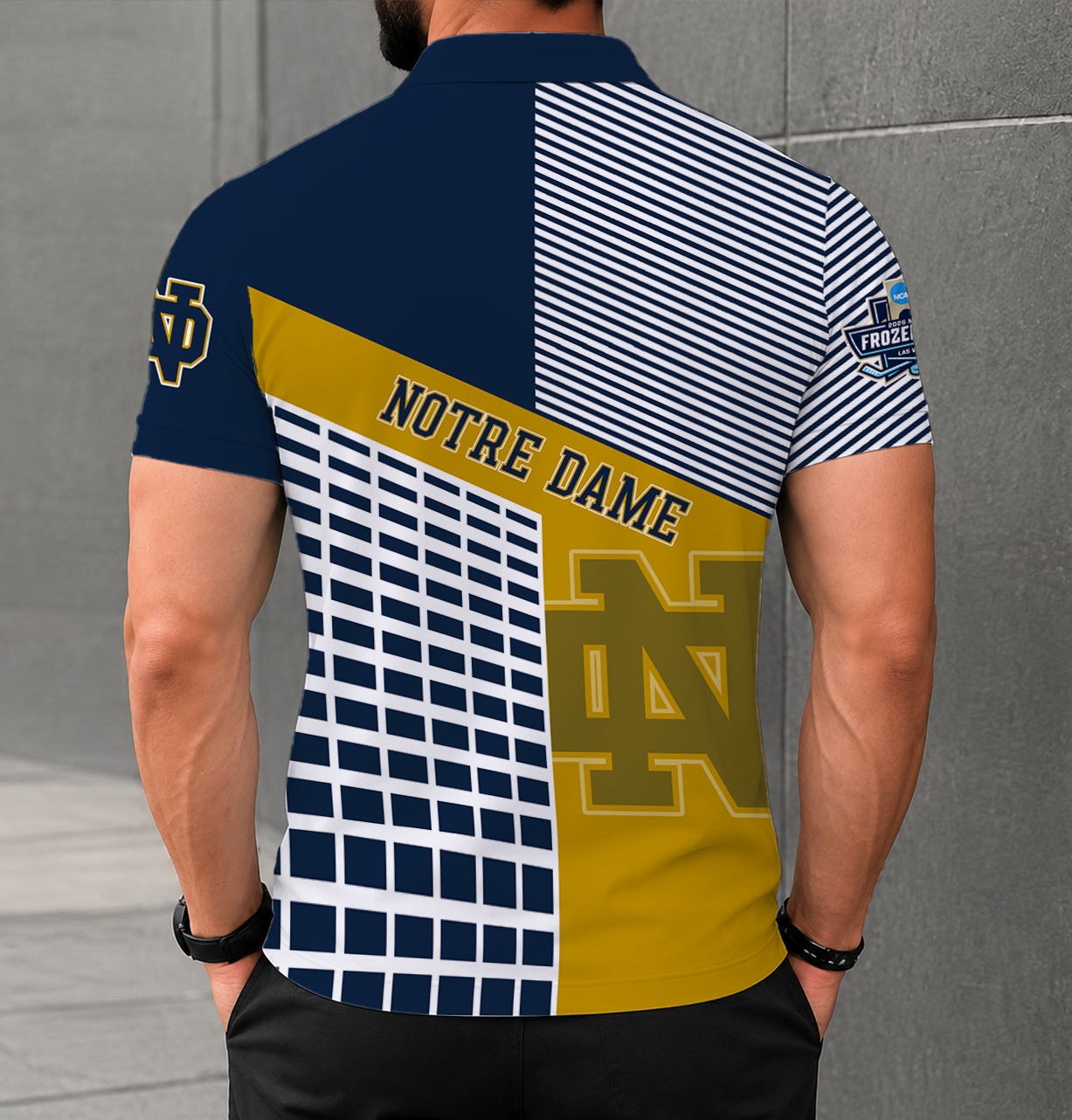 LIMITED EDITION - NEW CUSTOMIZED NCAA MFF12 NFI NOTRE DAME FIGHTING IRISH POLO SHIRT