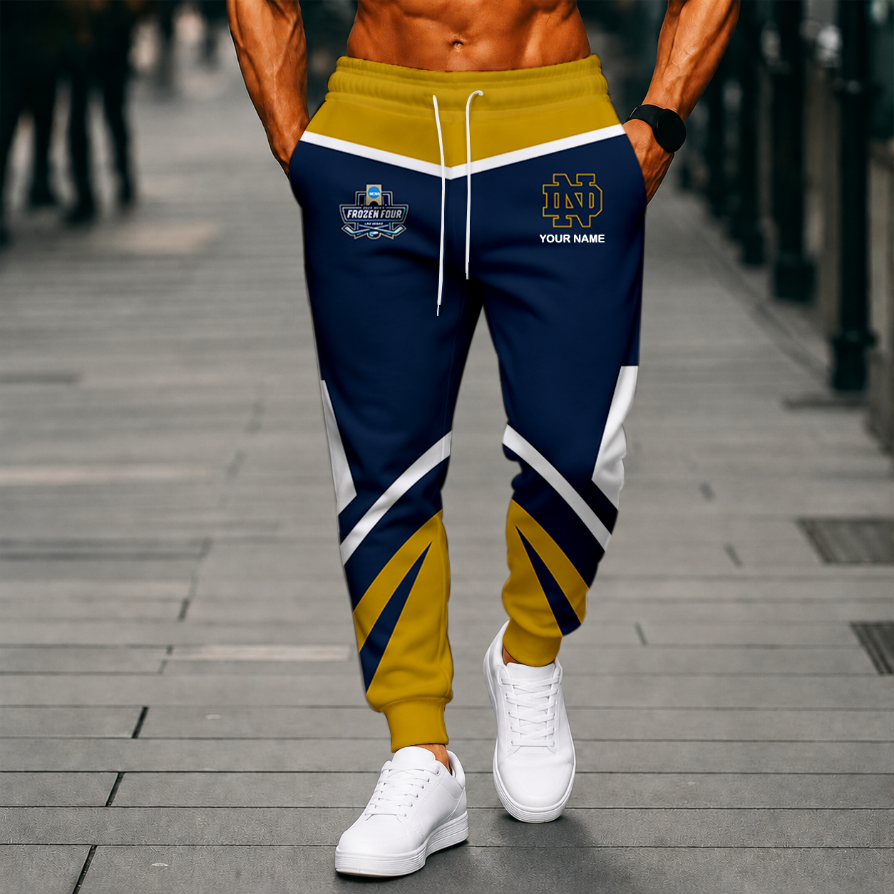 LIMITED EDITION - NEW CUSTOMIZED NCAA MFF12 NFI NOTRE DAME FIGHTING IRISH SWEATPANTS