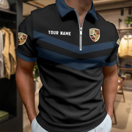 LIMITED EDITION - NEW CUSTOMIZED F112 AG PORSCHE ZIP POLO SHIRT