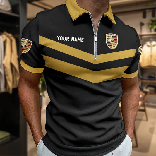 LIMITED EDITION - NEW CUSTOMIZED F112 AG PORSCHE ZIP POLO SHIRT