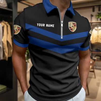 LIMITED EDITION - NEW CUSTOMIZED F112 AG PORSCHE ZIP POLO SHIRT