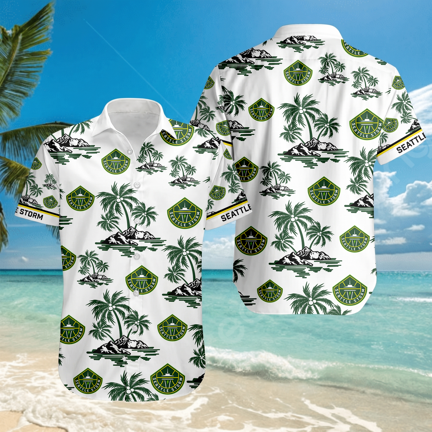 ENDING TODAY - NEW CUSTOMIZED WNBA12 STS SEATTLE STORM UNISEX HAWAIIAN SHIRT