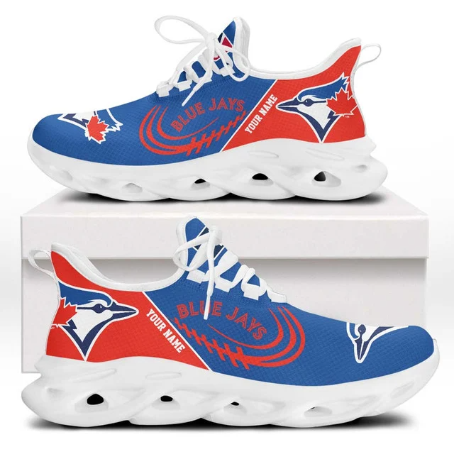 LIMITED EDITION - NEW CUSTOMIZED MLB12 TBJ TORONTO BLUE JAYS PREMIUM CLUNKY SNEAKERS