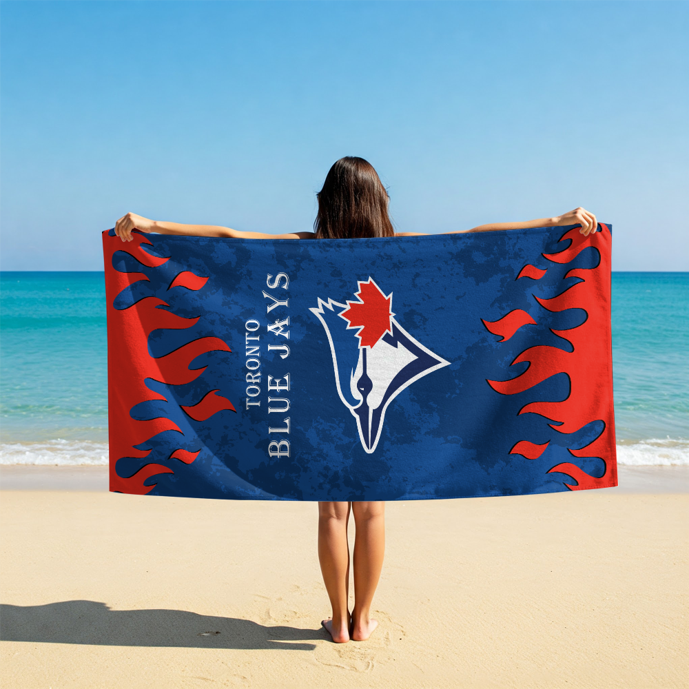 LIMITED EDITION - NEW CUSTOMIZED MLB12 TBJ TORONTO BLUE JAYS BEACH TOWEL FOR FAN