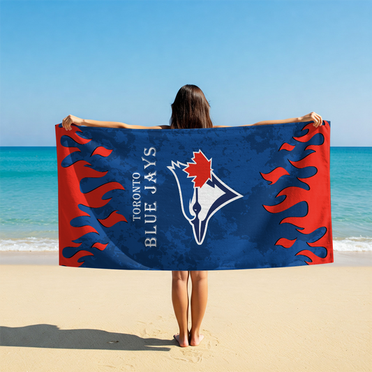 LIMITED EDITION - NEW CUSTOMIZED MLB12 TBJ TORONTO BLUE JAYS BEACH TOWEL FOR FAN