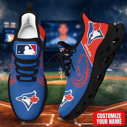 LIMITED EDITION - NEW CUSTOMIZED MLB12 TBJ TORONTO BLUE JAYS PREMIUM CLUNKY SNEAKERS