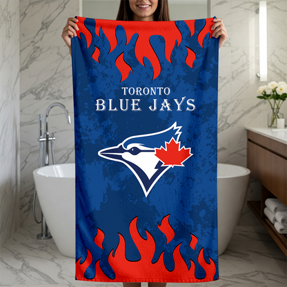LIMITED EDITION - NEW CUSTOMIZED MLB12 TBJ TORONTO BLUE JAYS BEACH TOWEL FOR FAN