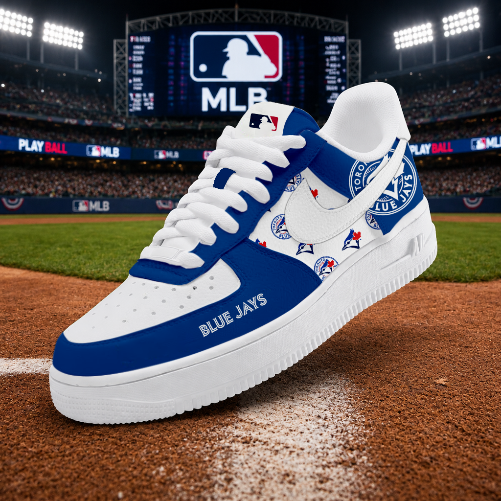 LIMITED EDITION - NEW CUSTOMIZED MLB12 TBJ TORONTO BLUE JAYS AF1 SHOES