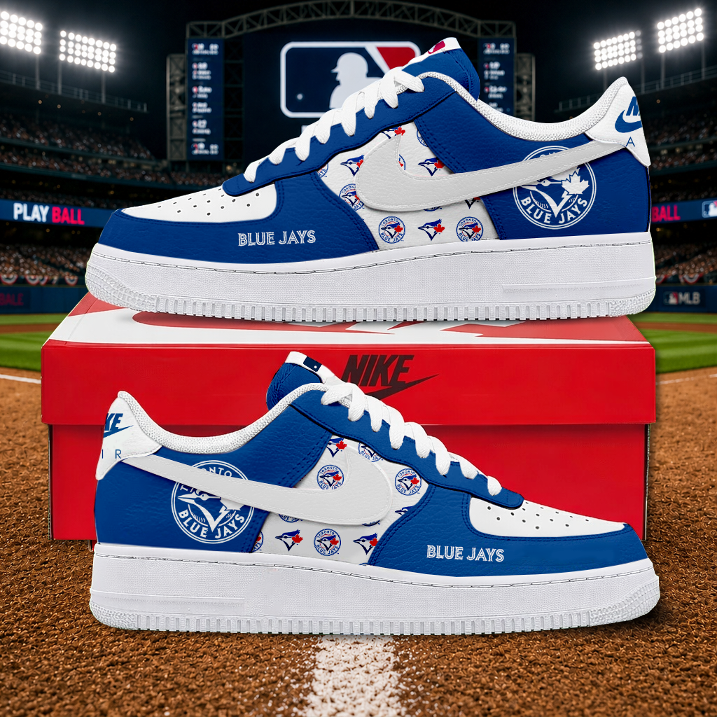 LIMITED EDITION - NEW CUSTOMIZED MLB12 TBJ TORONTO BLUE JAYS AF1 SHOES