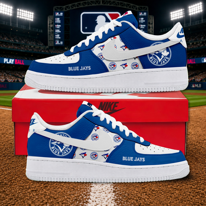 LIMITED EDITION - NEW CUSTOMIZED MLB12 TBJ TORONTO BLUE JAYS AF1 SHOES