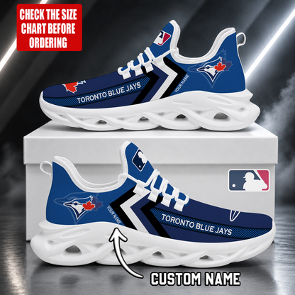 LIMITED EDITION - NEW CUSTOMIZED MLB12 TBJ TORONTO BLUE JAYS MAX SOUL SHOES