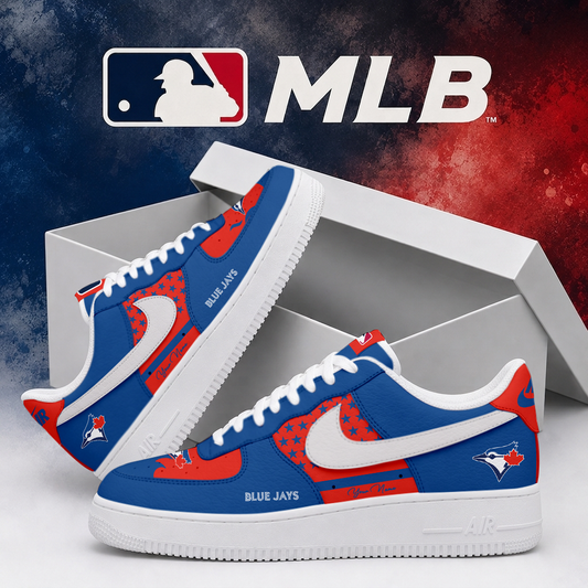 LIMITED EDITION - NEW CUSTOMIZED MLB12 TBJ TORONTO BLUE JAYS AF1 SHOES