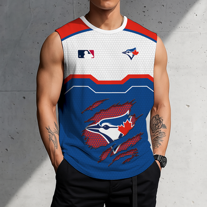 LIMITED EDITION - NEW CUSTOMIZED MLB12 TBJ TORONTO BLUE JAYS MEN'S GYM SHIRT