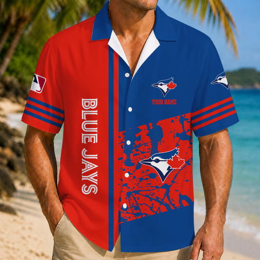 LIMITED EDITION - NEW CUSTOMIZED MLB12 TBJ TORONTO BLUE JAYS UNISEX HAWAIIAN SHIRT