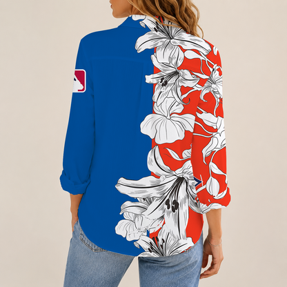 [FLASH SALE] NEW CUSTOMIZED MLB12 TBJ TORONTO BLUE JAYS WOMEN CASUAL SHIRT