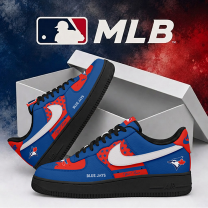 LIMITED EDITION - NEW CUSTOMIZED MLB12 TBJ TORONTO BLUE JAYS AF1 SHOES