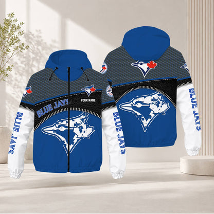 LIMITED EDITION - NEW CUSTOMIZED MLB12 TBJ TORONTO BLUE JAYS WINDBREAKER JACKET