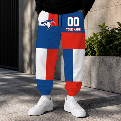 ELITE EDITION - NEW CUSTOMIZED MLB12 TBJ TORONTO BLUE JAYS SWEATPANTS