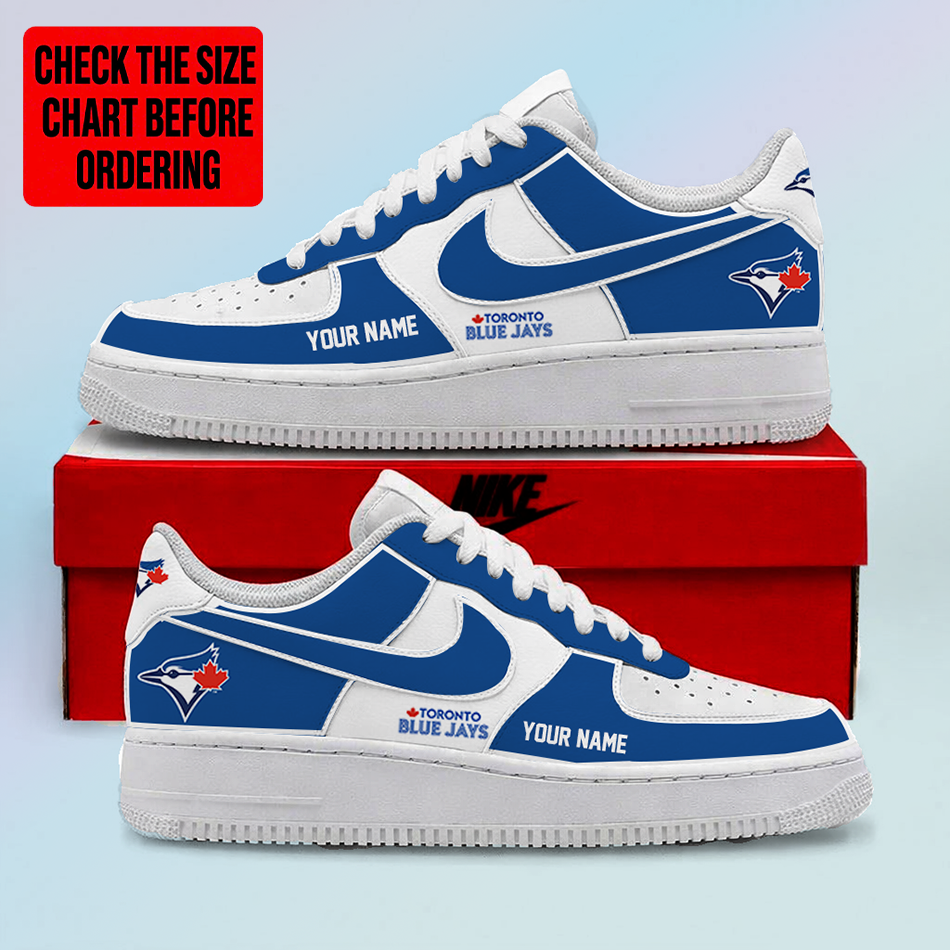 LIMITED EDITION - NEW CUSTOMIZED MLB12 TBJ TORONTO BLUE JAYS AF1 SHOES