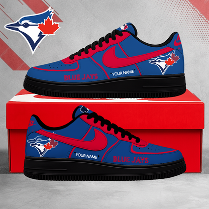 SPECIAL EDITION - NEW CUSTOMIZED MLB12 TBJ TORONTO BLUE JAYS AF1 SHOES