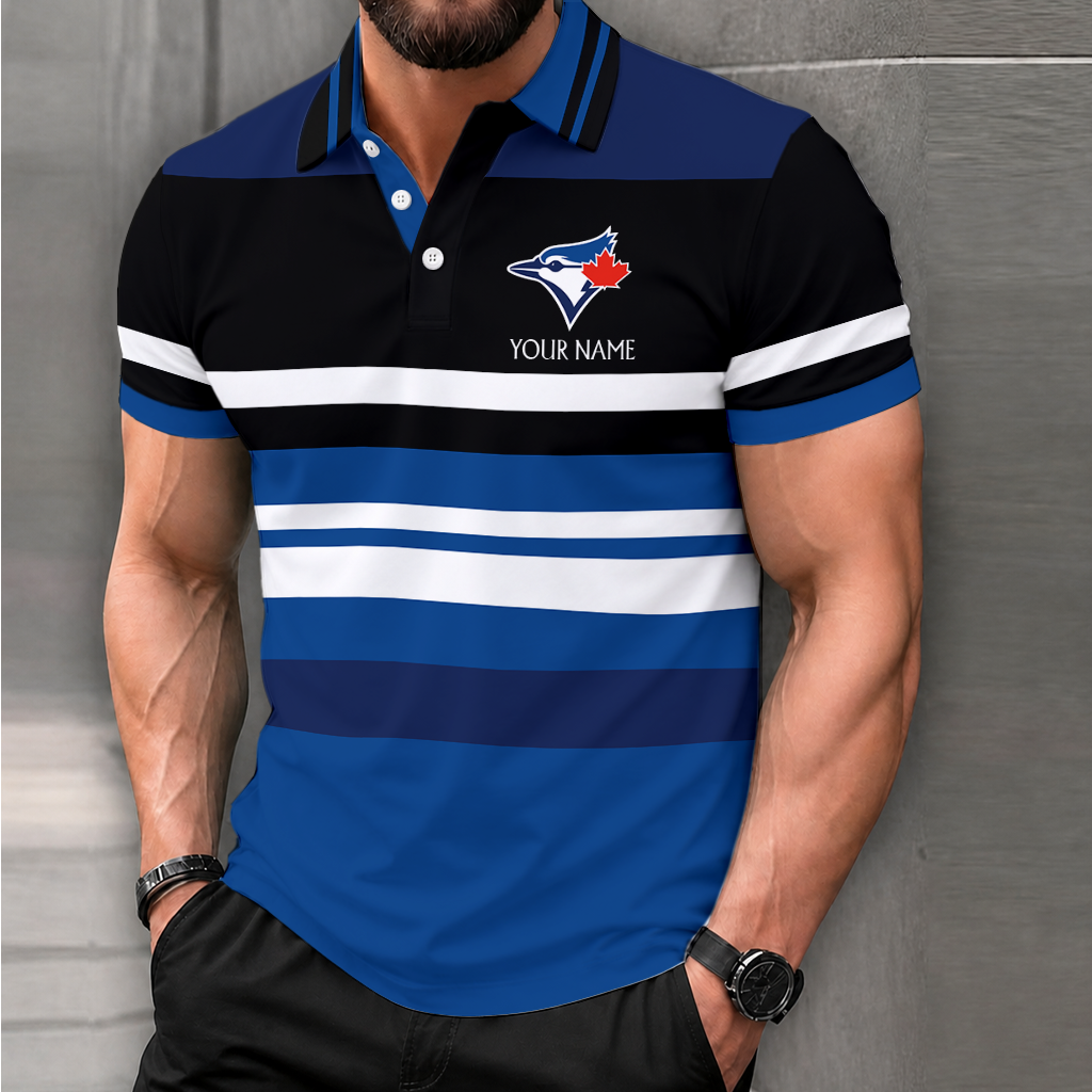 LIMITED EDITION - NEW CUSTOMIZED MLB12 TBJ TORONTO BLUE JAYS POLO SHIRT, ZIP POLO SHIRT & T-SHIRTS